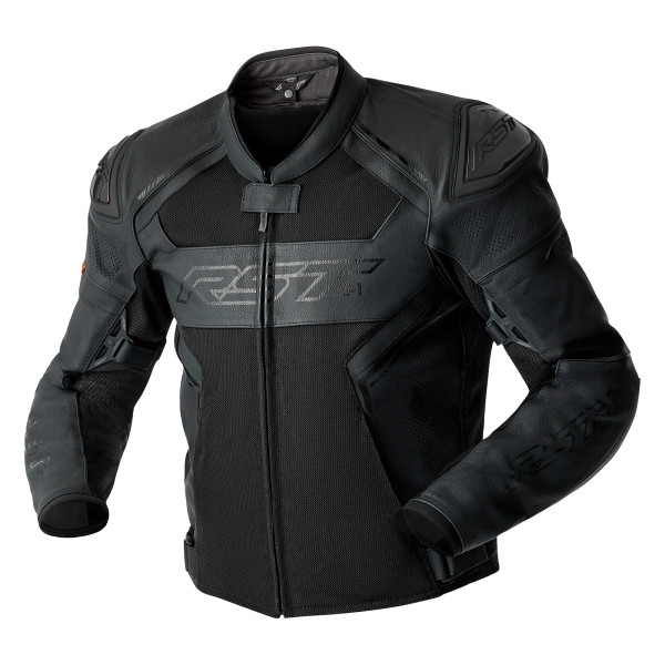 RST RST S1 Mesh D3O Leather Jacket Black/Black/Black